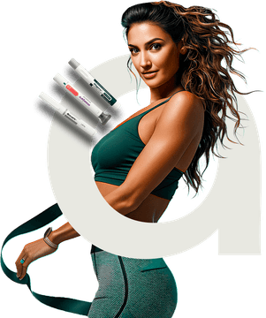 Mulher em pose de exercício